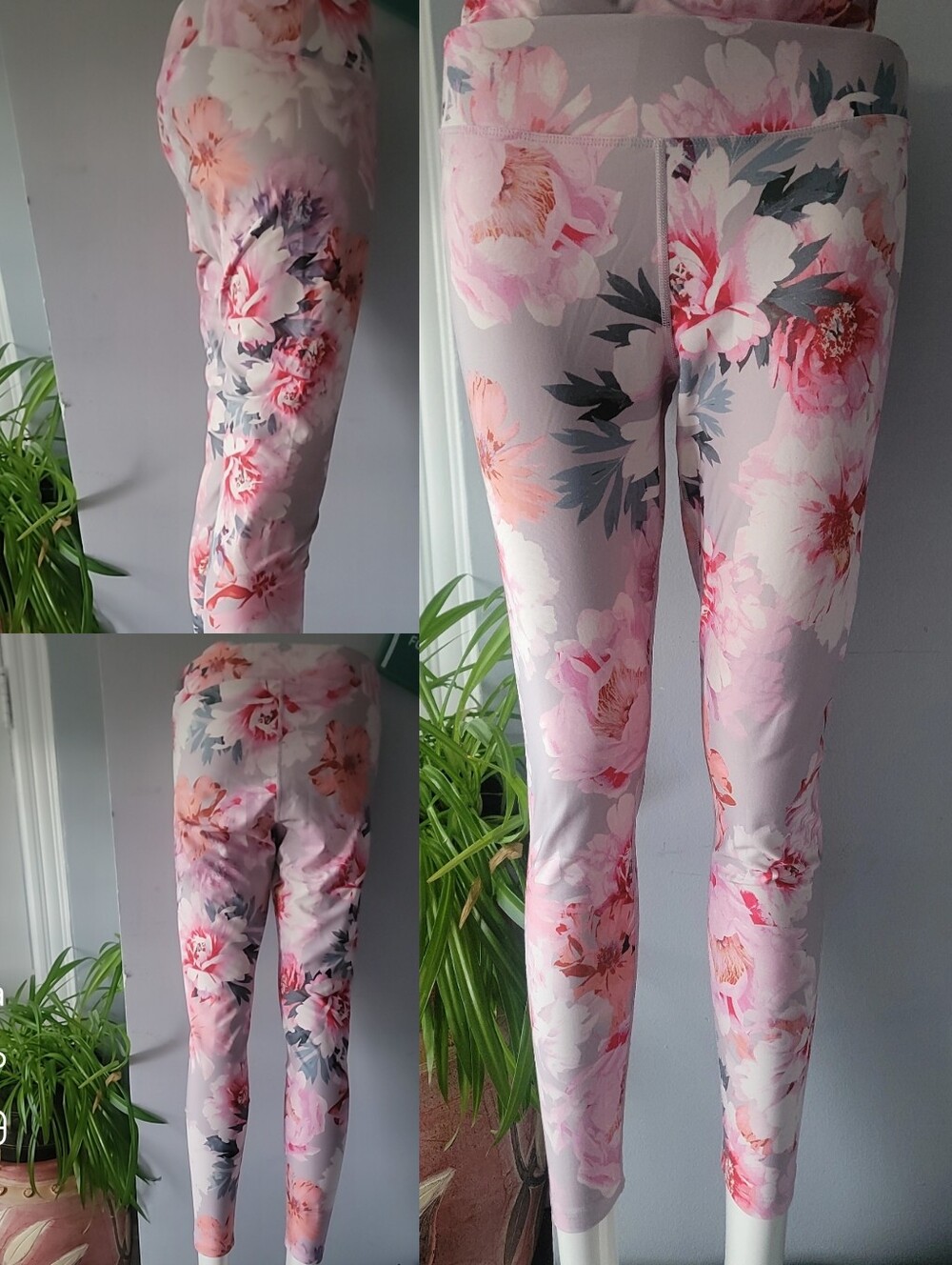 Nanette Lepore Girls Floral Pink Gray Legging.